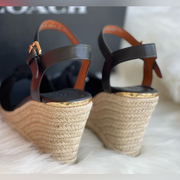 Coach Suede Black Wedges - Picture 6 of 15